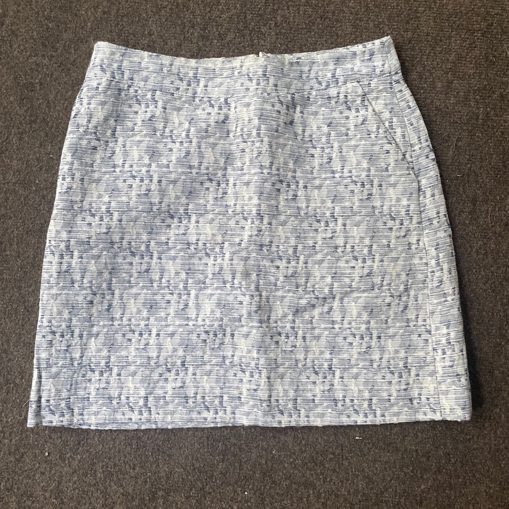 Ann Taylor - LOFT blue tweed skirt